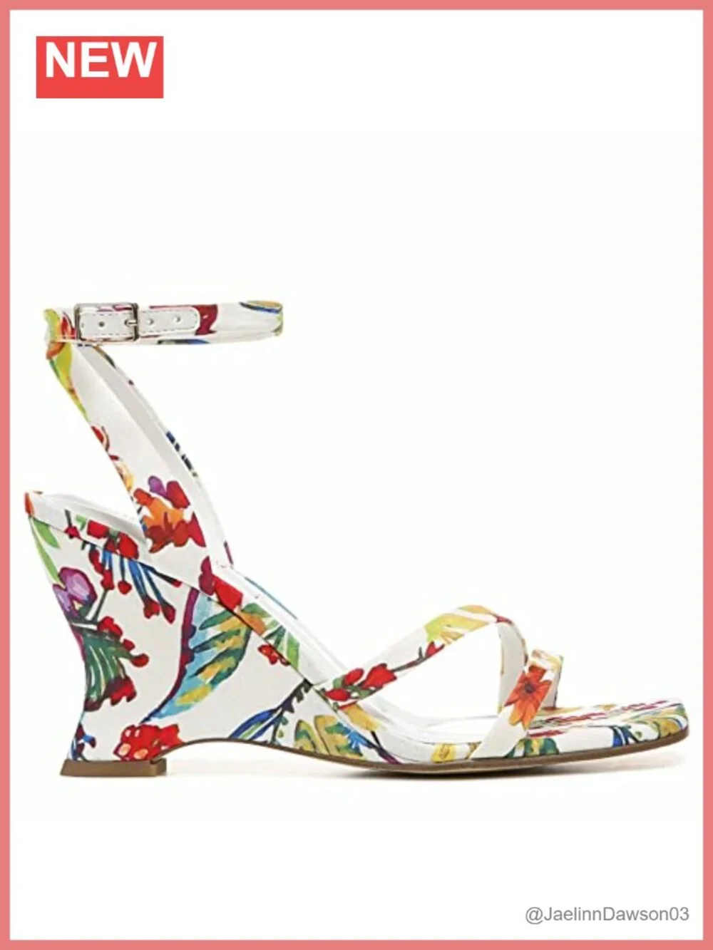 Franco Sarto L-franca Wedge Sandals Womens Eco-Conscious Square Toe Ankle Strap